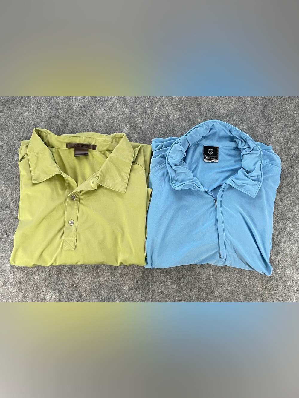 Lot of 2 Vintage Nike Golf Polo Shirts Mens XL Tiger Woods Quarter Zip Green